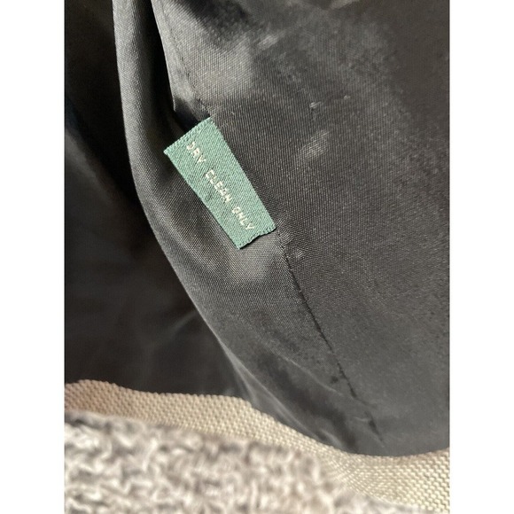 LRL Lauren Ralph Lauren Gray Linen Blazer Jacket 4 Button Lined Size 10P Petite - Picture 9 of 14